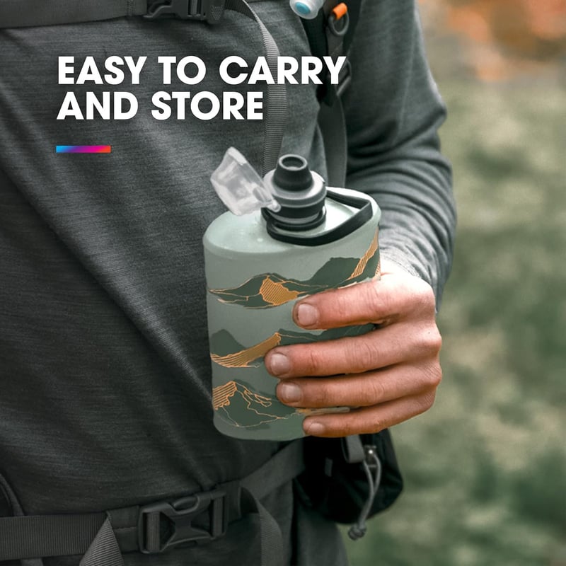Collapsible Water Bottle - BPA-Free, Lightweight, Spill-Proof