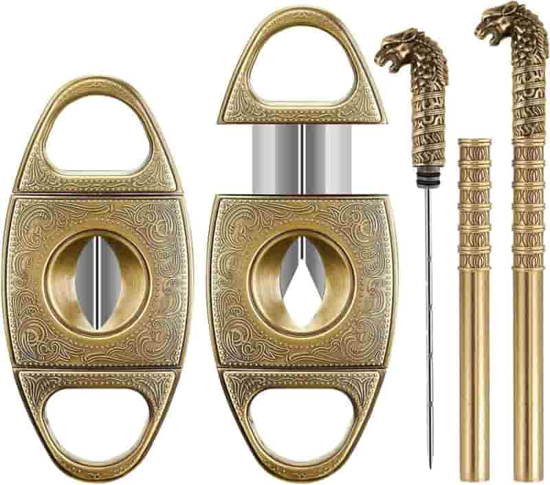 V-Cut Cigar Cutter & Draw Enhancer Tool Set