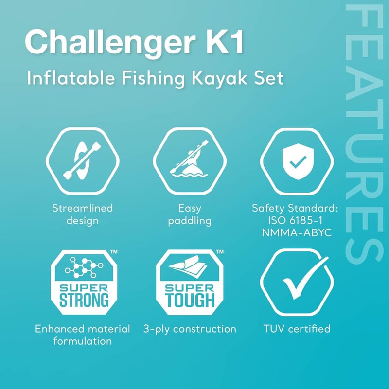 Inflatable Kayak Set: PVC, Paddles, Pump, Adjustable Seat