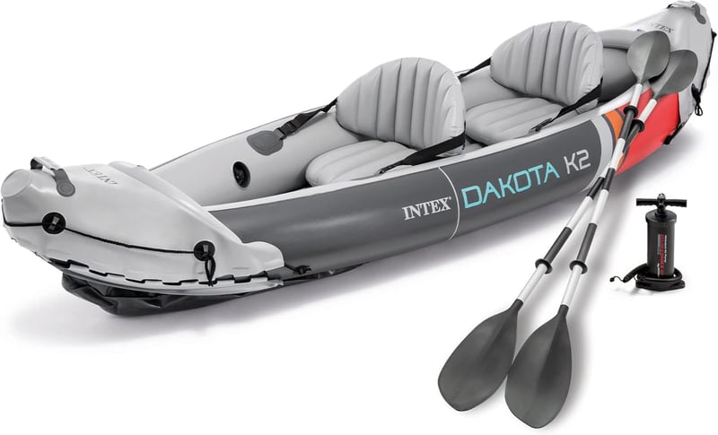 2-Person Inflatable Kayak Set with Oars and Pump
