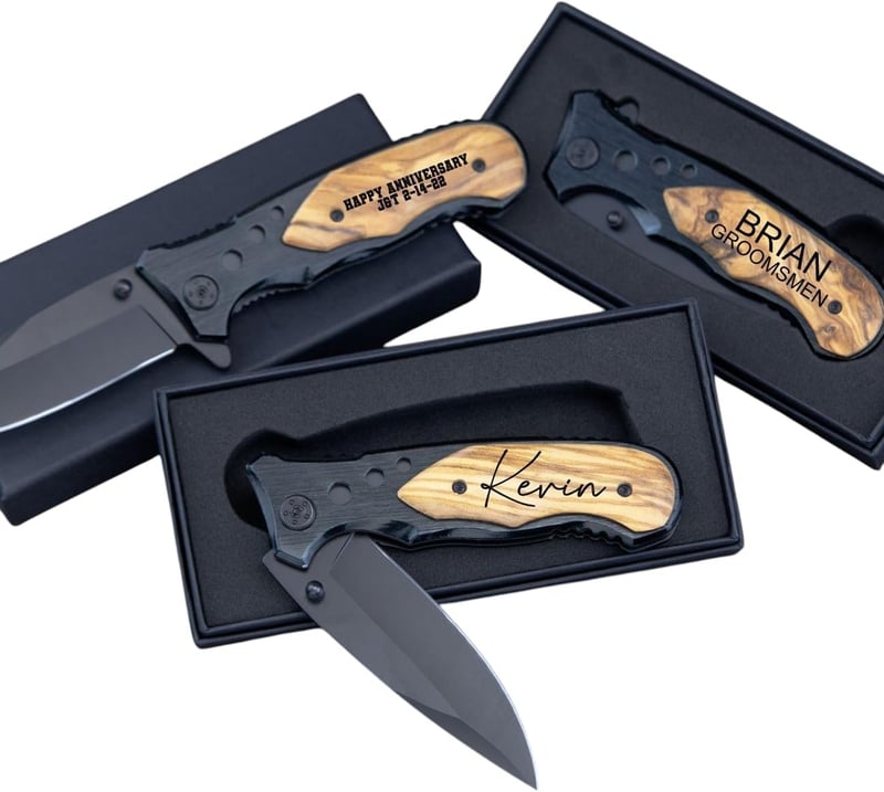 Birthday Custom Engraved Pocket Knife for Men