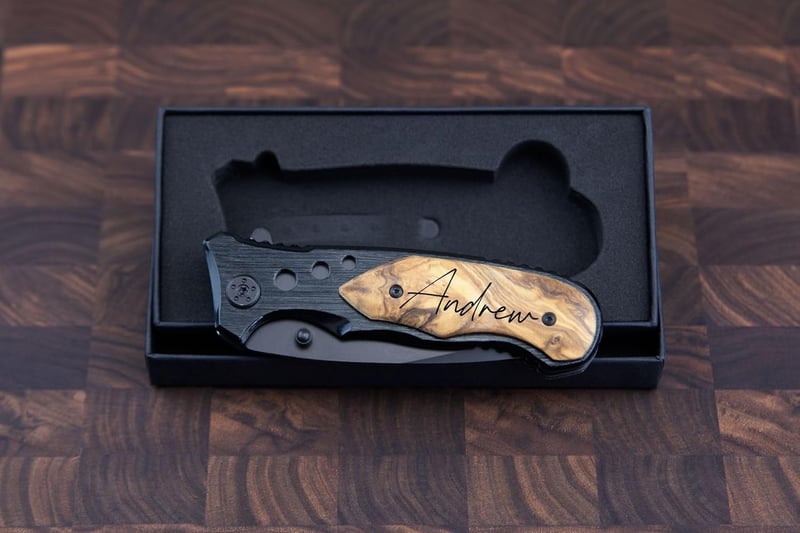 Birthday Custom Engraved Pocket Knife for Men