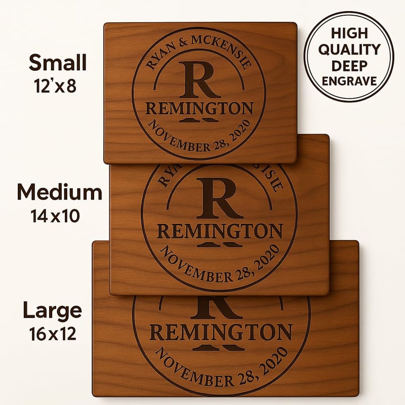 Anniversary/Wedding Personalized Cutting Board with Names & Dates