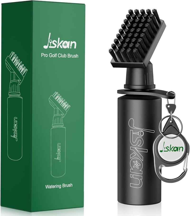 Men's Golf Club Brush Cleaner with Water Bottle