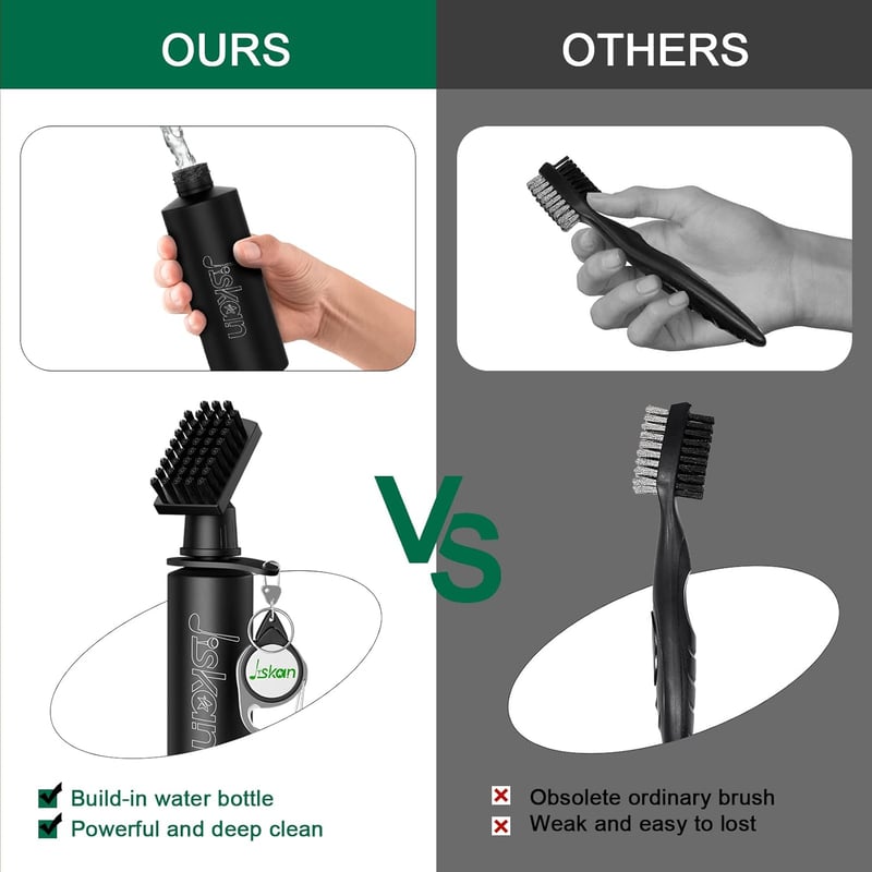 Men's Golf Club Brush Cleaner with Water Bottle
