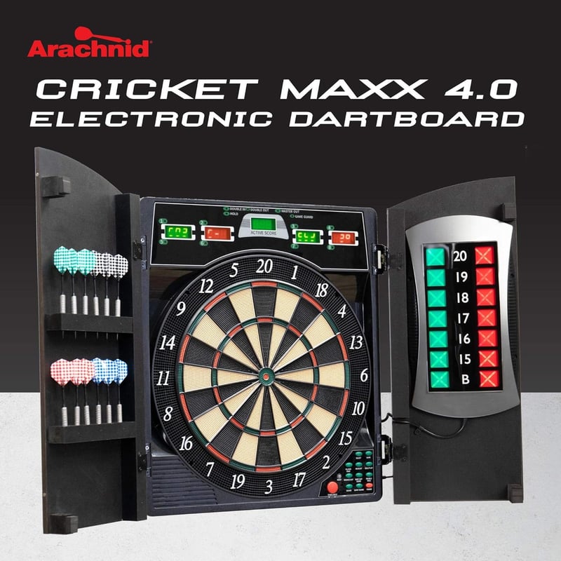 Electronic Dartboard Set, Black - Arachnid Cricket Maxx 4.0