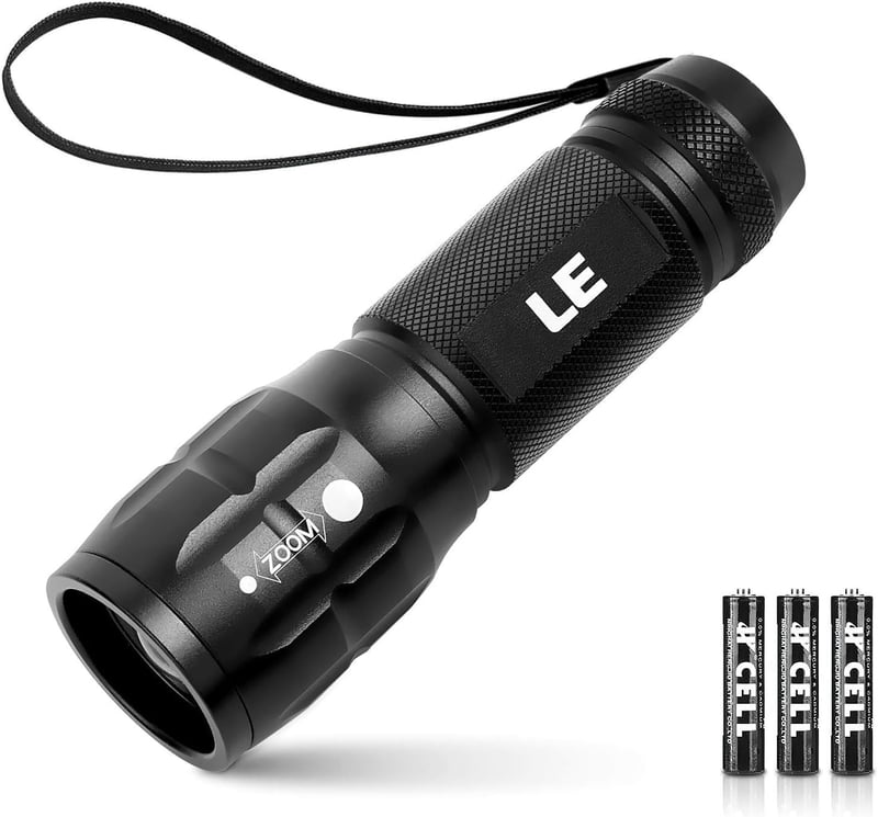 Zoomable LED Flashlight – High Lumens, Waterproof, Outdoor Use