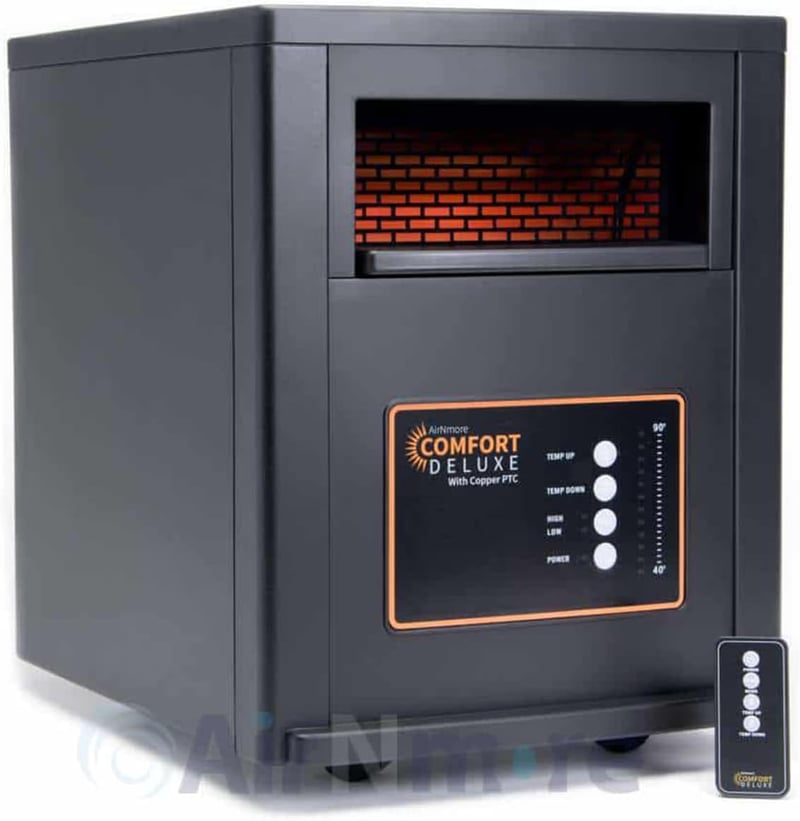 Infrared Space Heater with Remote, 1500W, Copper PTC
