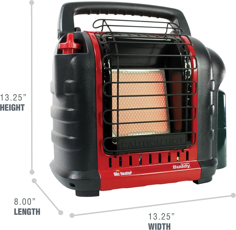 Portable Buddy Heater: 4,000-9,000 BTU Indoor-Safe