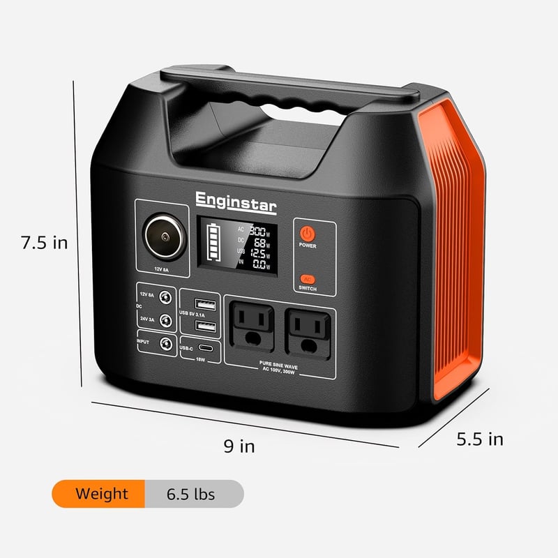 Portable 300W Power Station for Camping & Emergencies