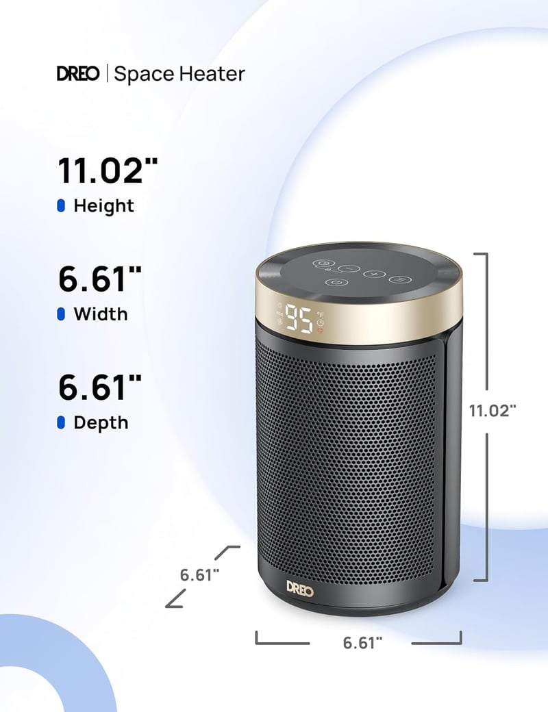 Portable Ceramic Space Heater with Remote