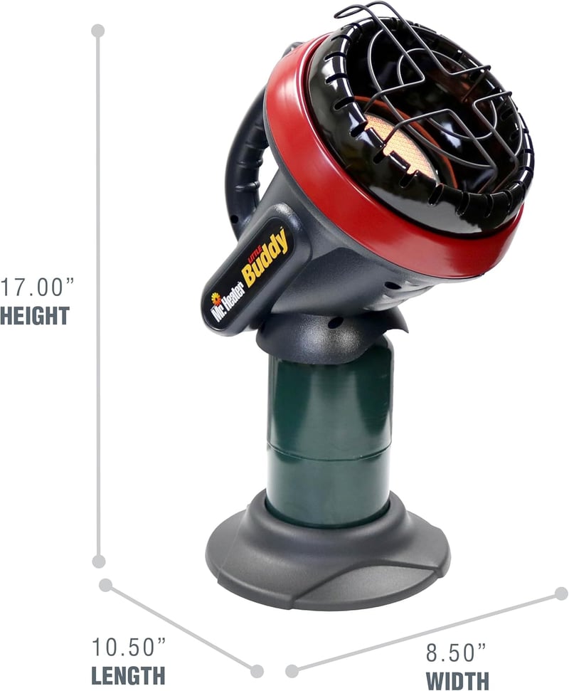 Indoor Safe Propane Heater, 3800 BTU, Tip-Over Protection