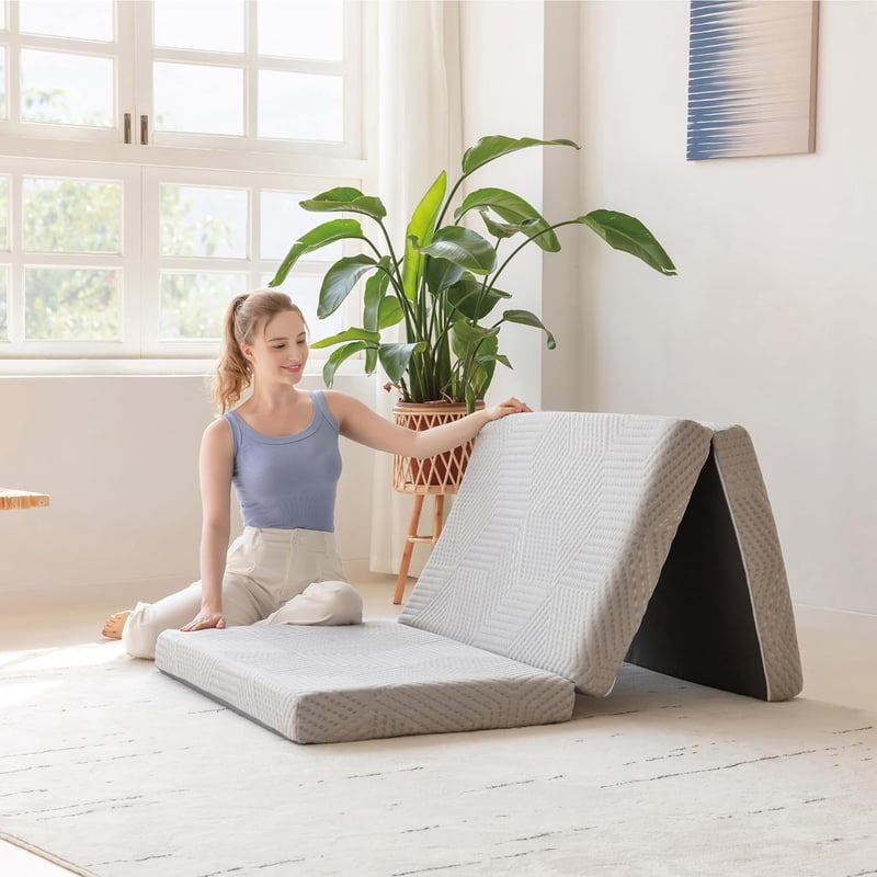 Travel Tri-Fold Memory Foam Twin Mattress