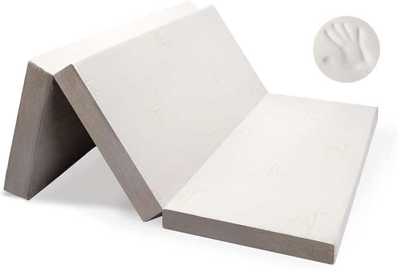 Queen Memory Foam Tri-Fold Mattress with Washable Cover