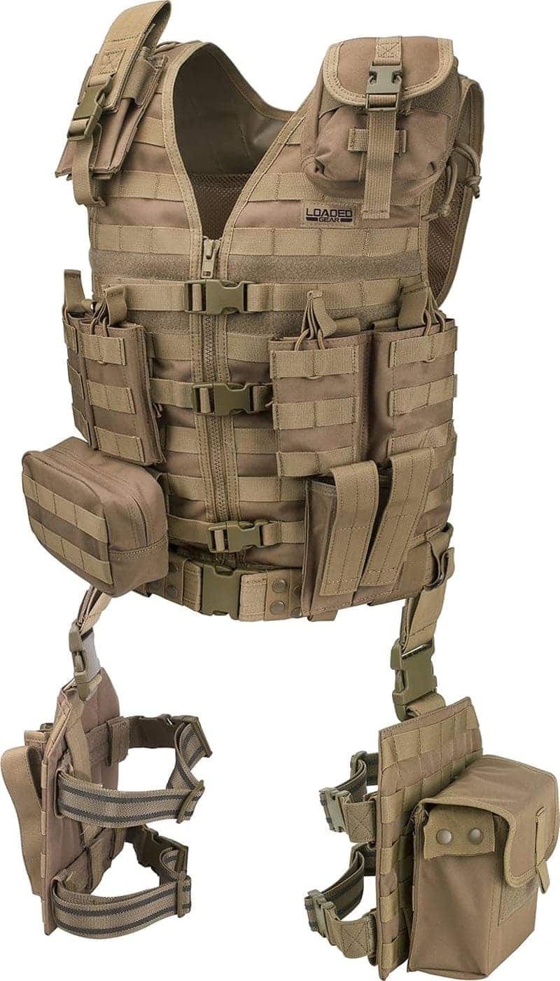 Tactical Training Vest with Leg Platforms for Adults