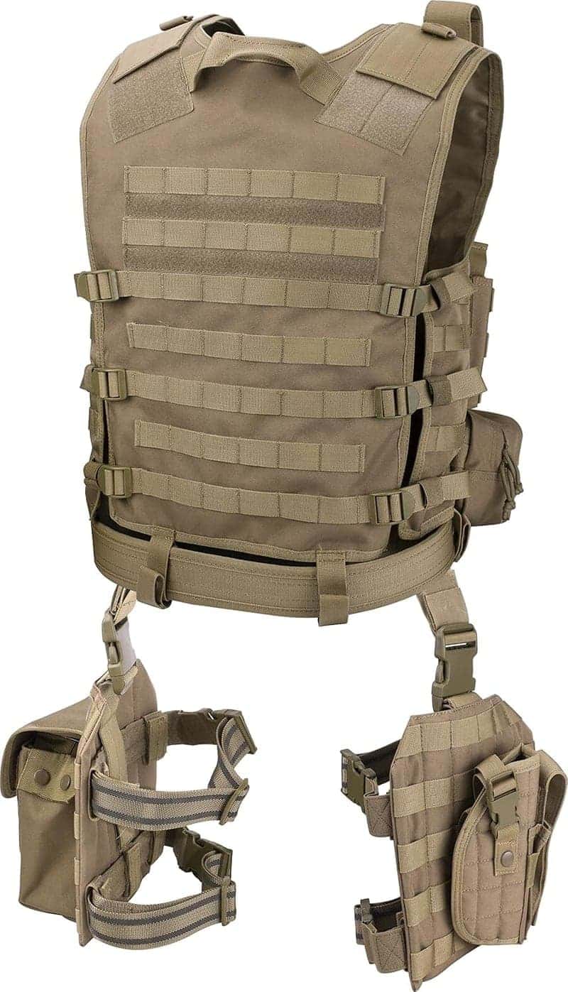 Tactical Training Vest with Leg Platforms for Adults