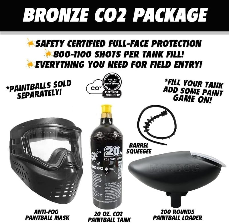 Tactical Bronze Paintball Marker Starter Kit – Olive