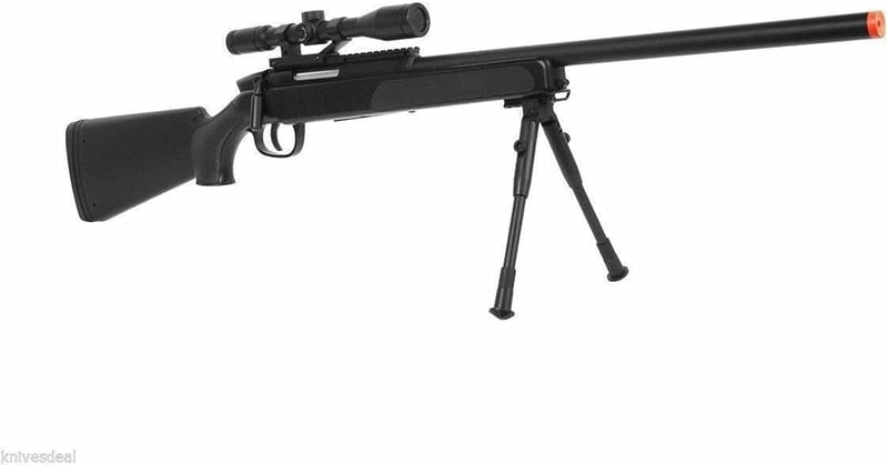 Spring Airsoft Sniper Rifle FPS-400 with Bipod & Scope