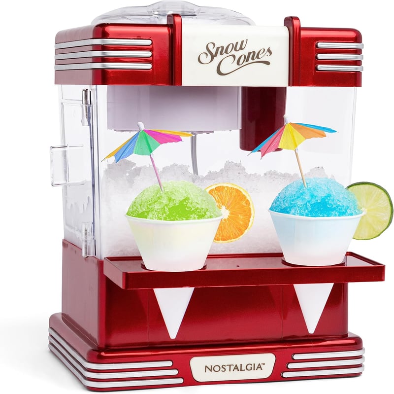 Retro Snow Cone Maker with Cups & Scoop - Tabletop Ice Shaver