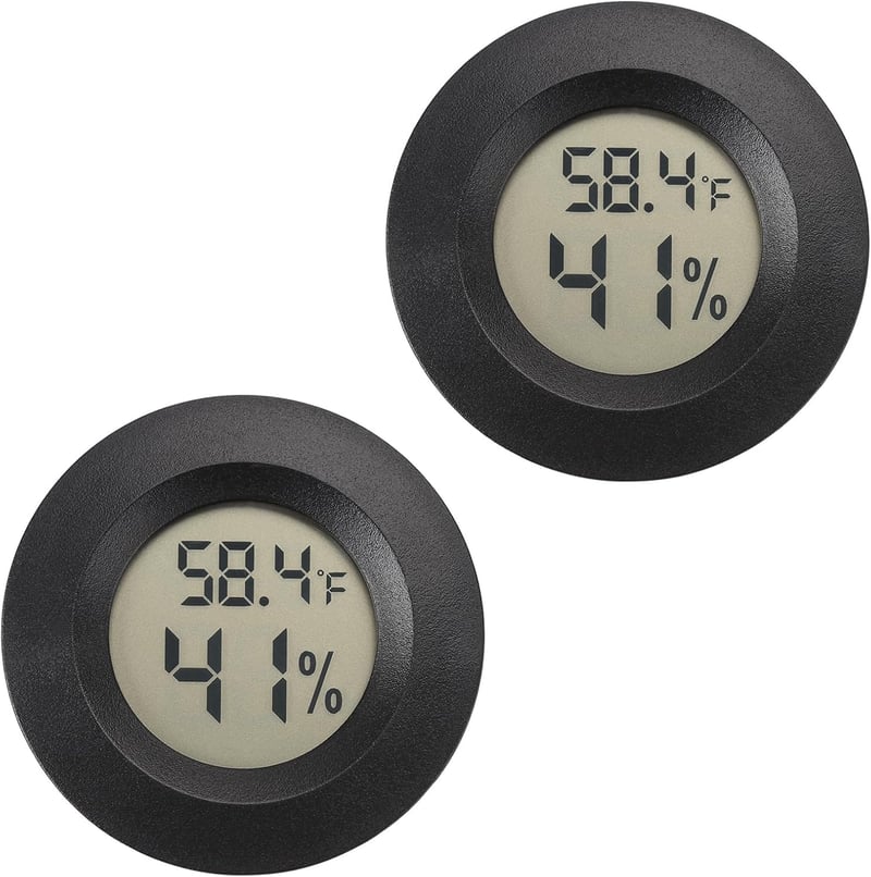 Digital Hygrometer Thermometer, Indoor/Outdoor Humidity Monitor, 2-Pack