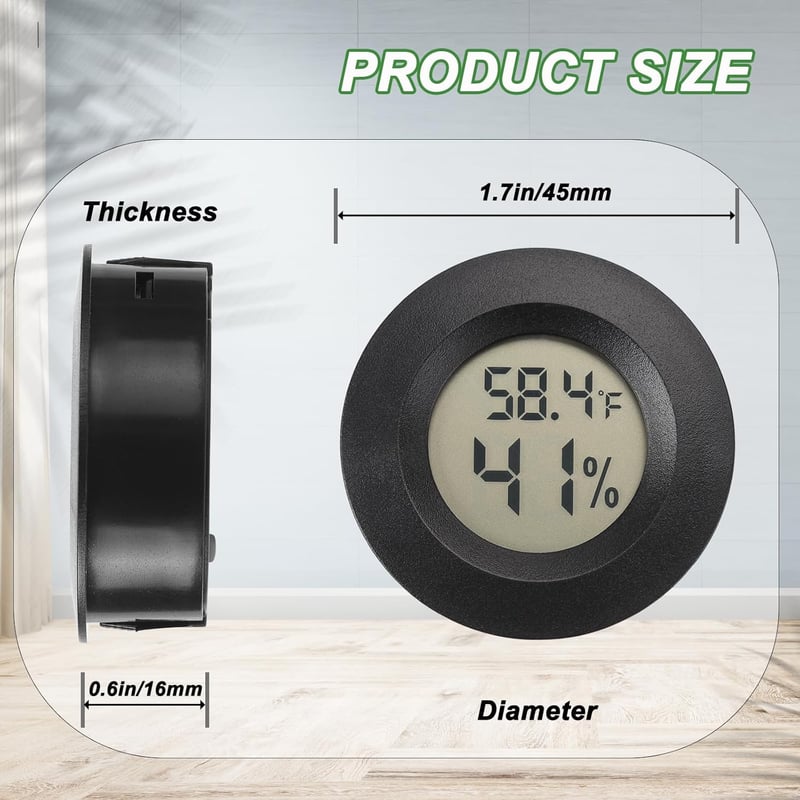 Digital Hygrometer Thermometer, Indoor/Outdoor Humidity Monitor, 2-Pack
