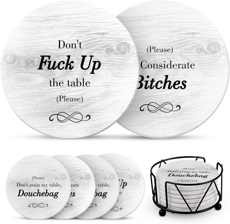 White Elephant Coasters - Funny Gift for Couples