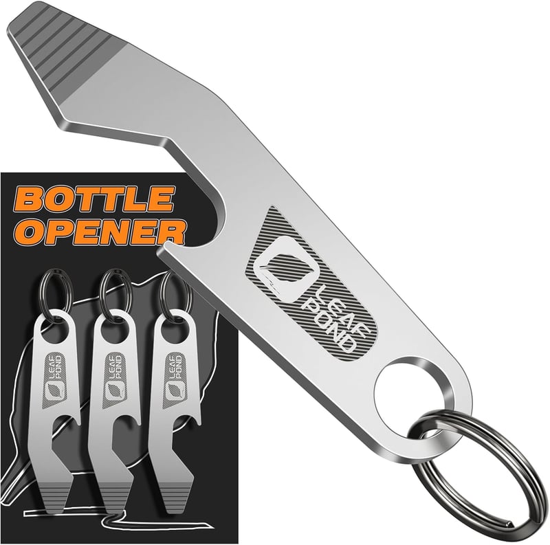 EDC Stainless Steel Keychain Bottle Opener Tool, 3-Pack