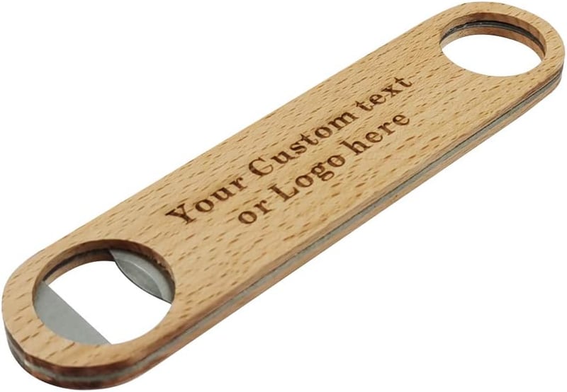 Personalized Wooden Bottle Opener with Custom Engraving