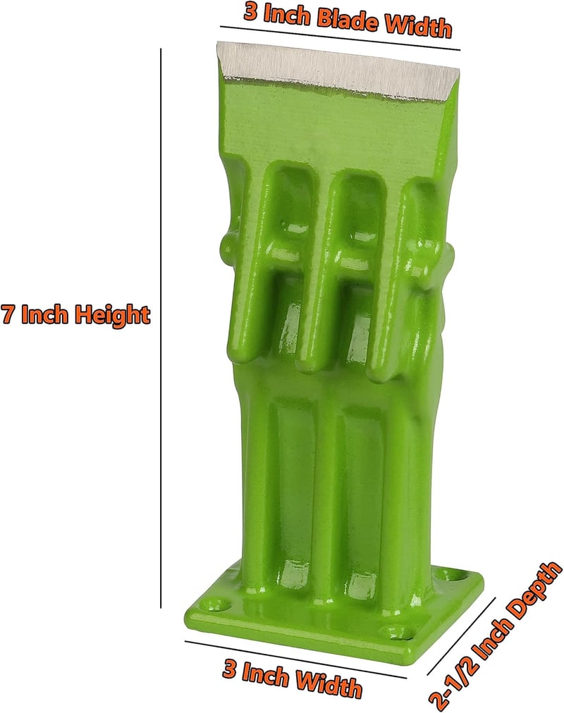 Portable Wood Splitter with Wedge Head, Green