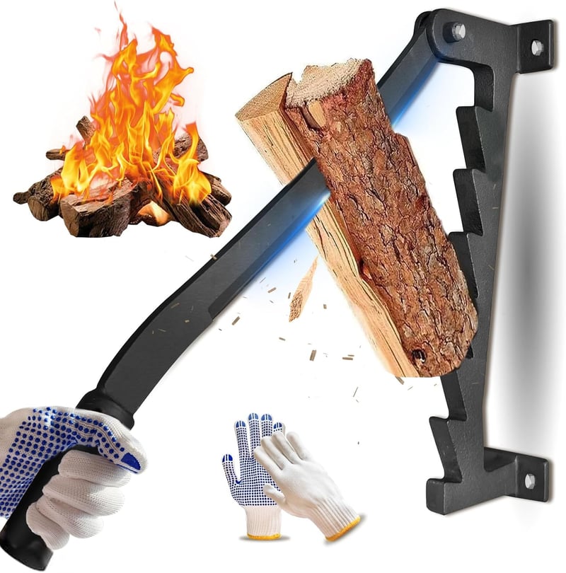 Wall-Mounted Heavy Duty Kindling Splitter