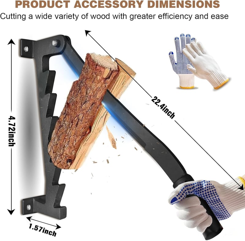 Wall-Mounted Heavy Duty Kindling Splitter