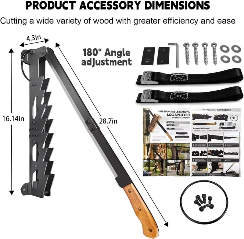 Wall Mounted Metal Kindling Splitter