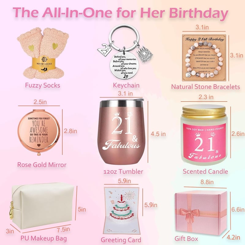 21st Birthday Gift Box for Women – Unique Gift Basket