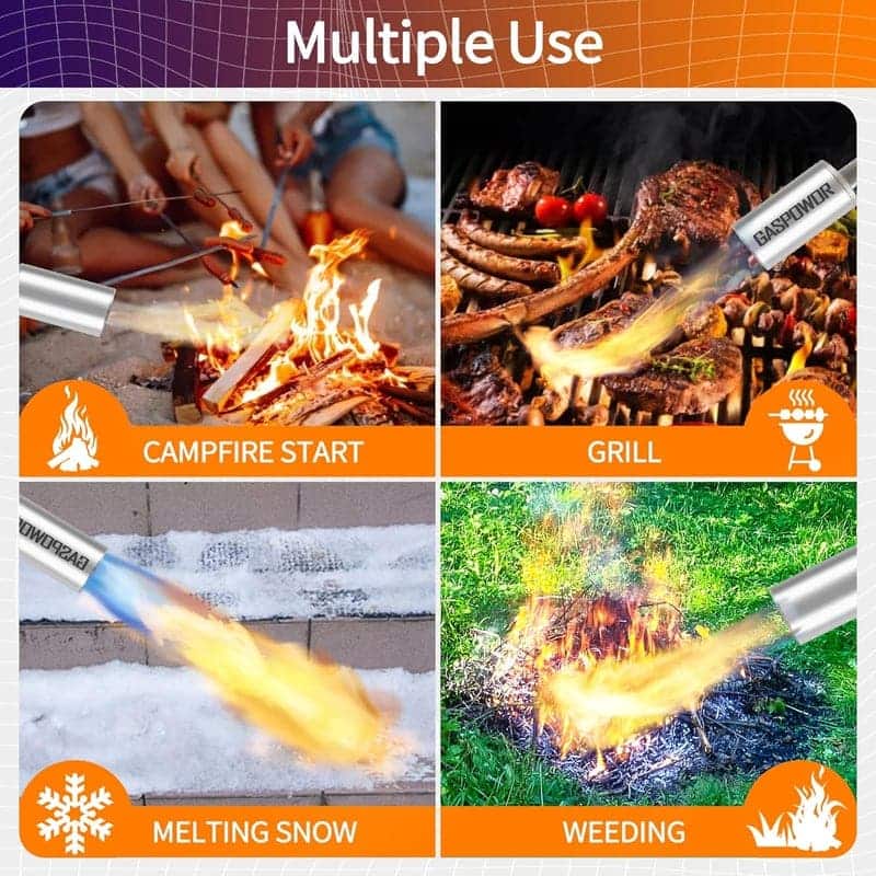 Weed Torch Burner with 8.8 FT Hose, 800,000 BTU