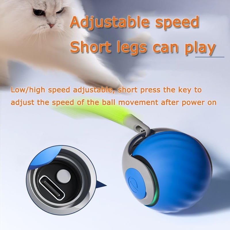 Interactive Cat Toy Duo: Speedy 2.0 Auto Ball