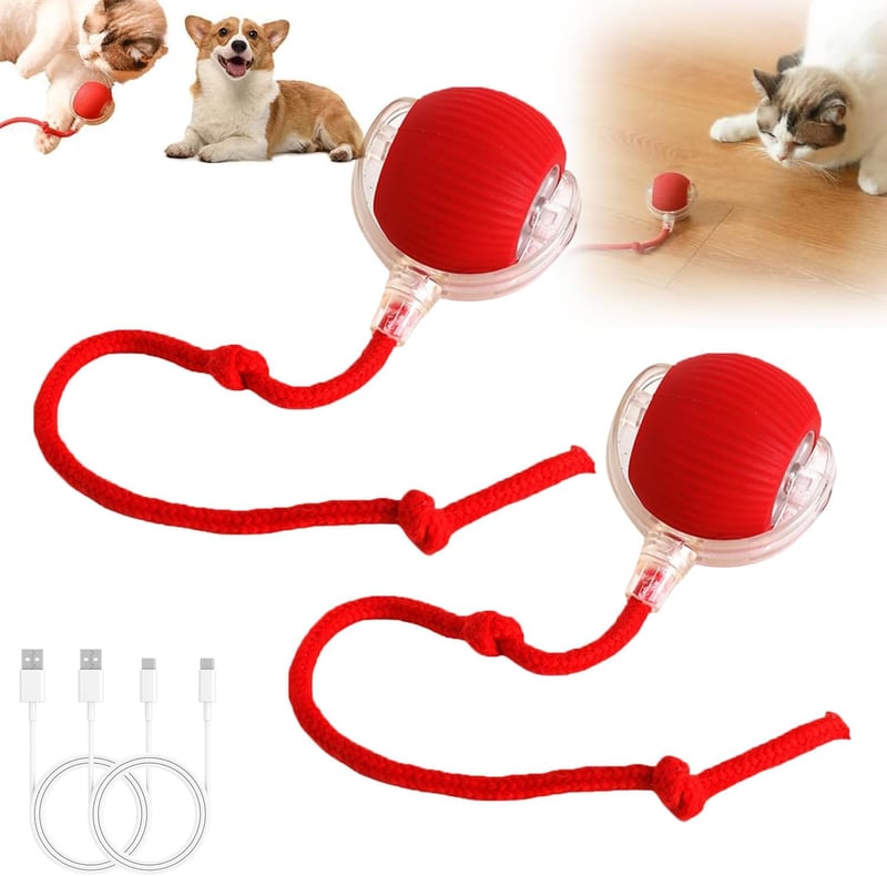 Smart Rechargeable Rolling Ball Toy for Pets