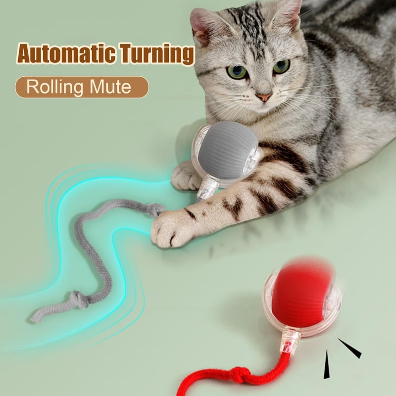 Smart Rechargeable Rolling Ball Toy for Pets
