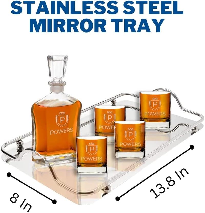 Christmas Whiskey Decanter Set for Men with Glasses