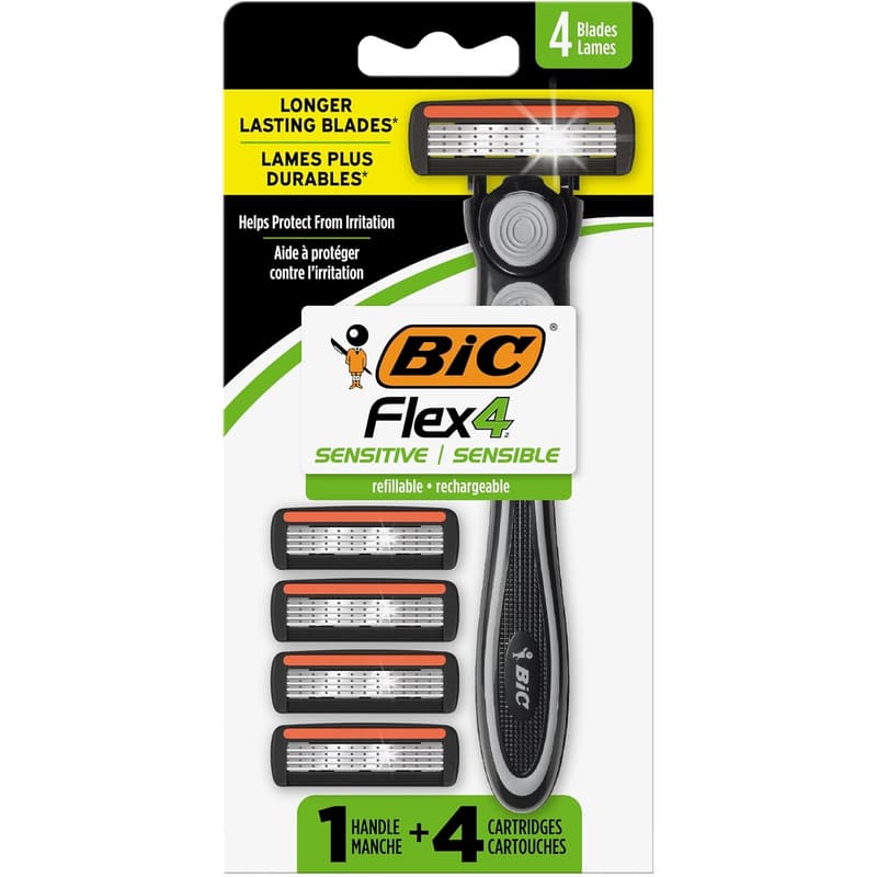 Father's Day Men's Razor Set, Refillable with 4 Cartridges