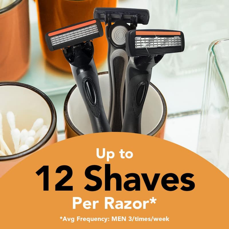 Father's Day Men's Razor Set, Refillable with 4 Cartridges