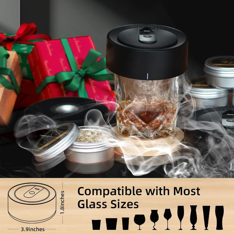 Whiskey Smoker Kit with Wood Chips for Men