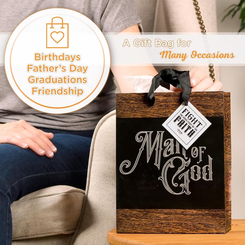 Men's 'Man of God' Scripture Gift Bag Set