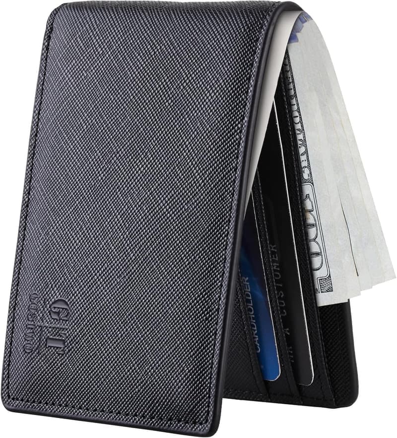Men's Minimalist Leather Bifold Wallet