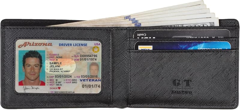 Men's Minimalist Leather Bifold Wallet