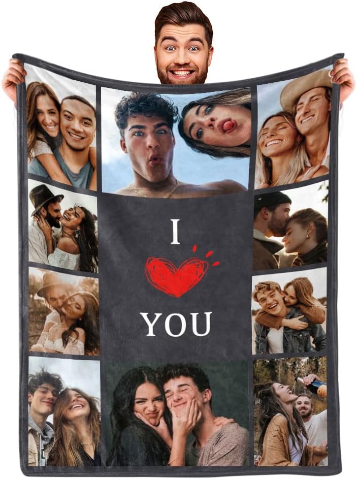 Personalized Photo Blanket for Couples