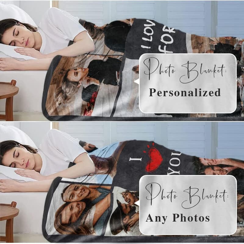 Personalized Photo Blanket for Couples