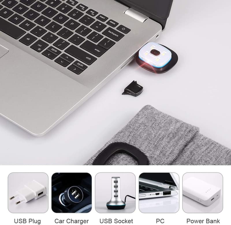 Winter LED Beanie, USB Rechargeable Unisex Headlamp