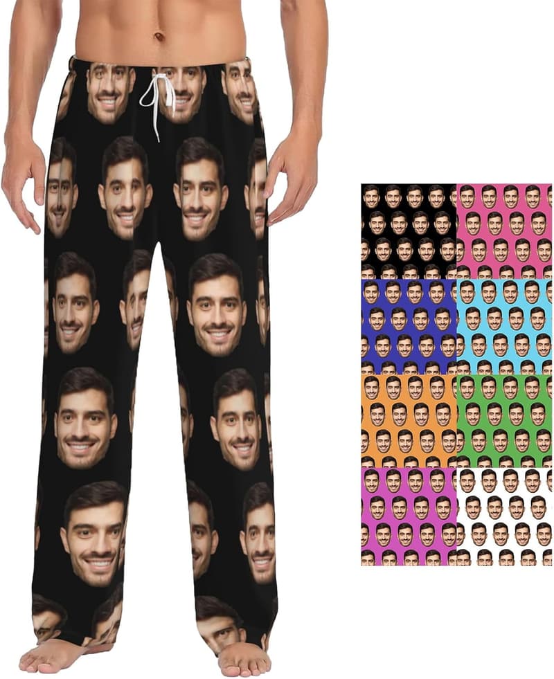 Personalized Photo Pajama Pants for Adults