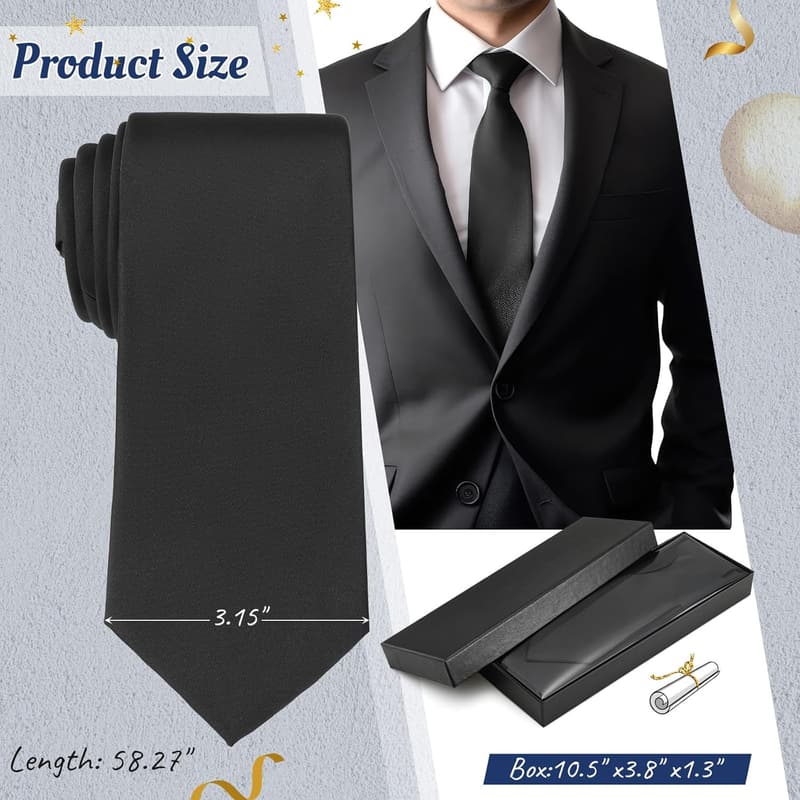 2025 Graduation Men's Solid Necktie 3.15''