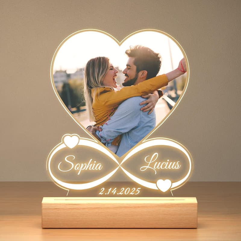Anniversary Custom Night Light Photo Frame for Families